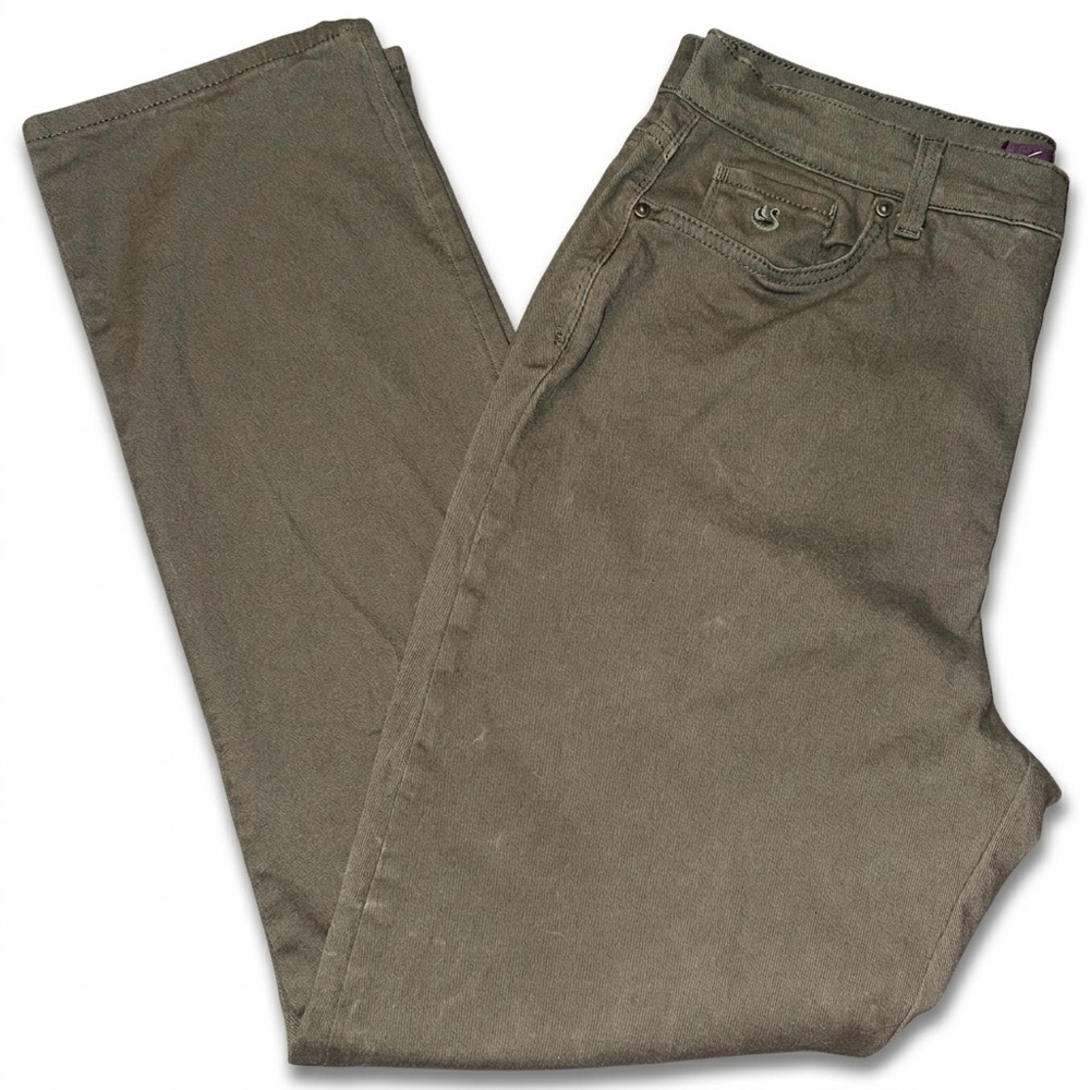 Gloria Vanderbilt Amanda High Rise Tapered Jeans Womens 16L Olive Green Tall